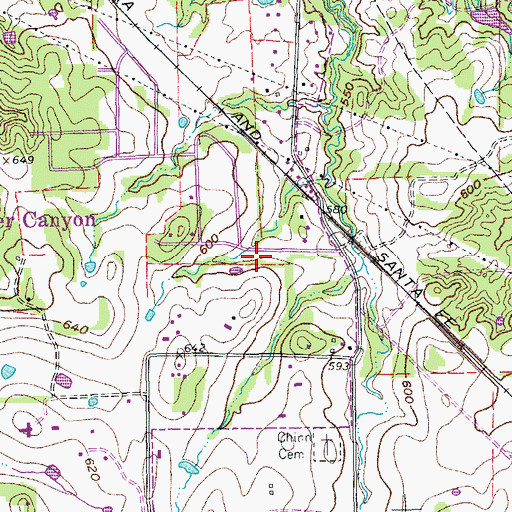 Topographic Map of Argyle Volunteer Fire District Station 513, TX