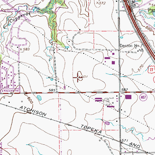 Topographic Map of Lewisville Fire Department Station 4, TX