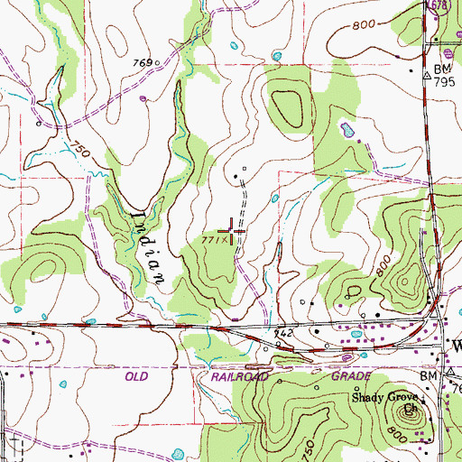 Topographic Map of Lake Kiowa Volunteer Fire Department Station 2, TX