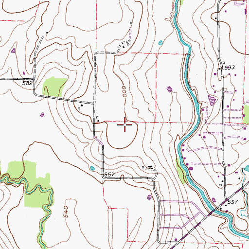 Topographic Map of Plano Fire Department Station 11, TX
