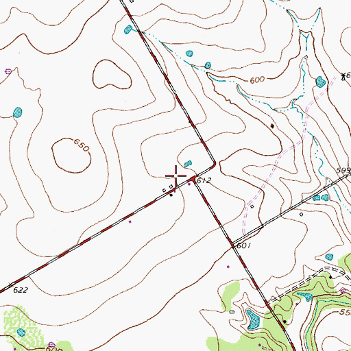 Topographic Map of Mansfield Fire Department Station 2, TX