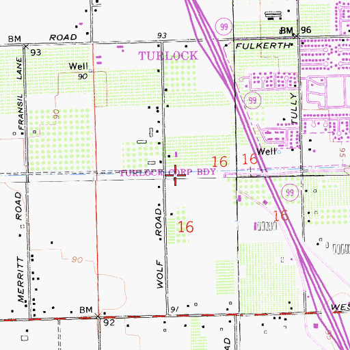 Topographic Map of Upper Lateral Number Four, CA