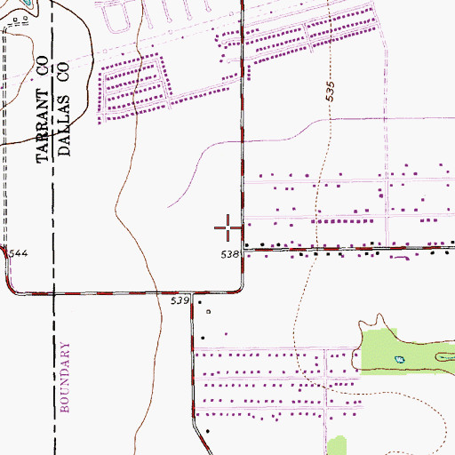 Topographic Map of Grand Prairie Fire Department Station 7, TX