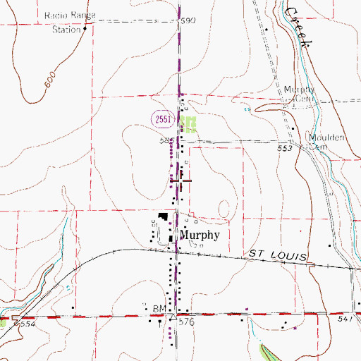 Topographic Map of Murphy Fire and Rescue Department, TX