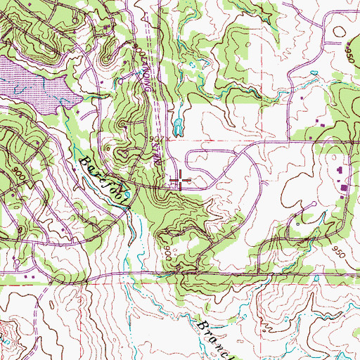 Topographic Map of Nocona Hills Volunteer Fire Department and Emergency Medical Service, TX