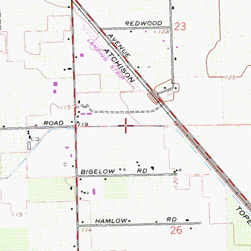 Topographic Map of Upper Lateral Number Two and One Half, CA