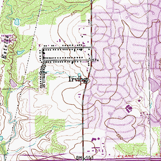 Topographic Map of Irving Fire Department Station 6, TX