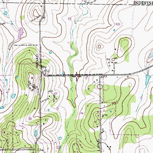 Topographic Map of Westlake Department of Public Safety, TX
