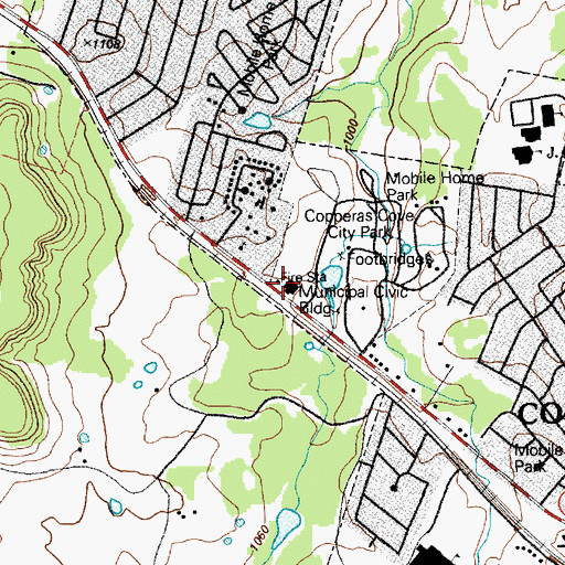 Topographic Map of Copperas Cove Fire Department Station 2, TX