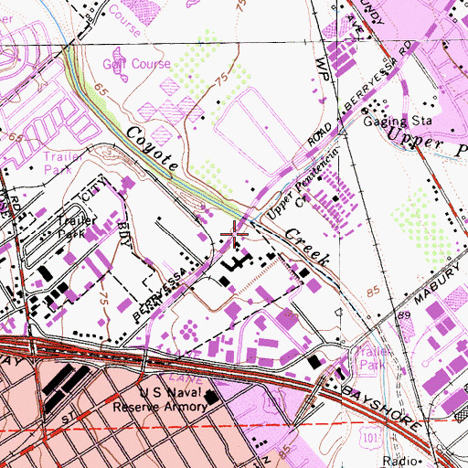 Topographic Map of Upper Penitencia Creek, CA