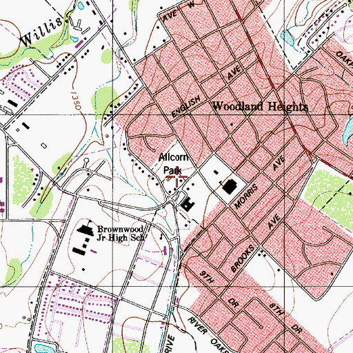 Topographic Map of Brownwood Fire Department Station 2, TX