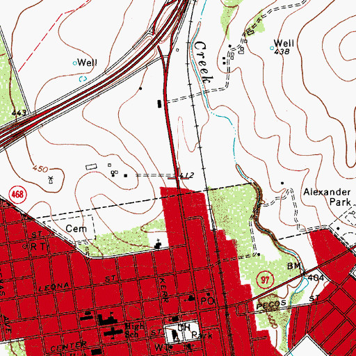 Topographic Map of Cotulla Fire Department, TX