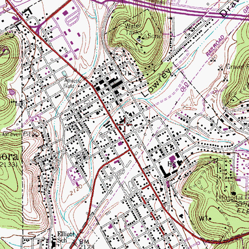 Topographic Map of Border Line Volunteer Fire Department, TX