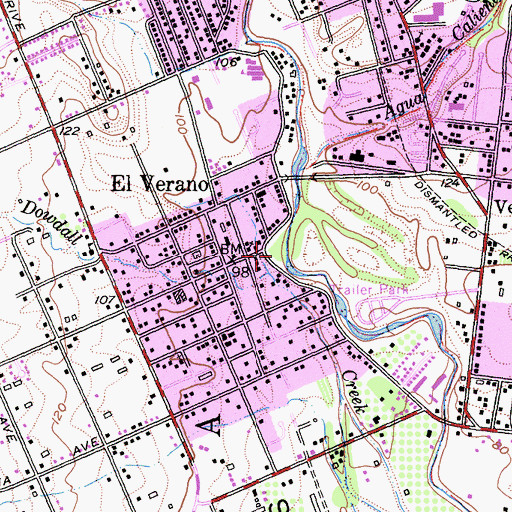 Topographic Map of Valley of the Moon, CA