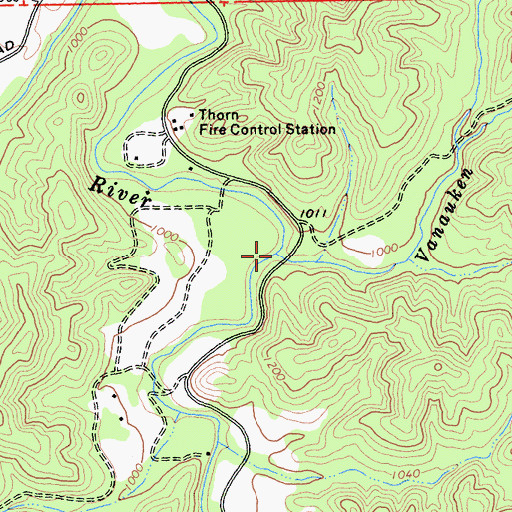 Topographic Map of Vanauken Creek, CA