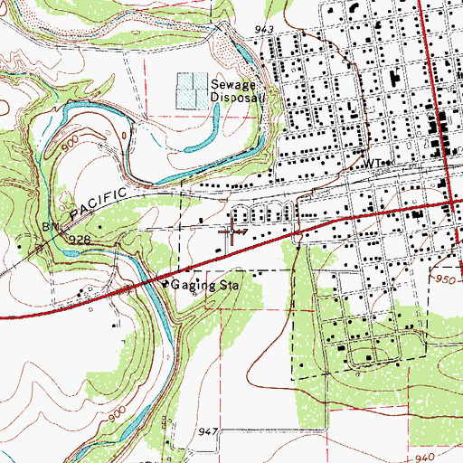 Topographic Map of Sabinal Volunteer Fire Department, TX