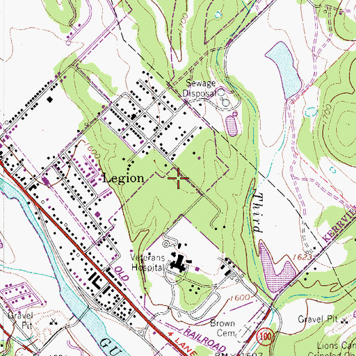 Topographic Map of Kerrville Fire Department Station 3, TX