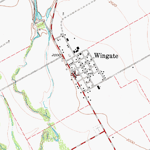 Topographic Map of Wingate Volunteer Fire Department, TX
