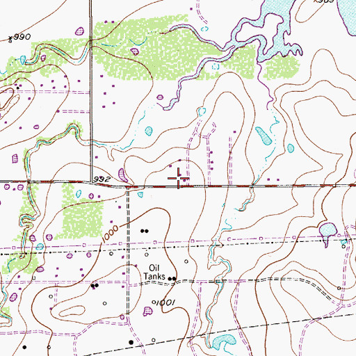 Topographic Map of Bowman Volunteer Fire Department, TX