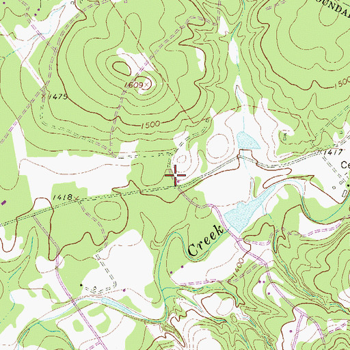 Topographic Map of Castle Lake Ranch Volunteer Fire Department, TX