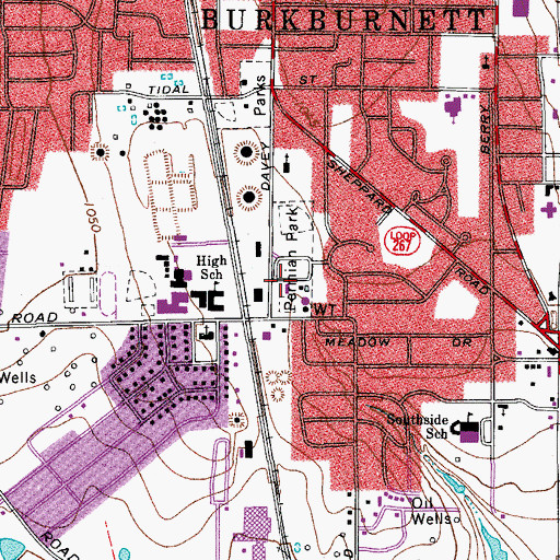 Topographic Map of Burkburnett Fire Department Station 3, TX