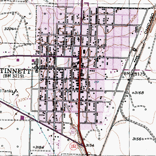 Topographic Map of Stinnett Ambulance Service, TX