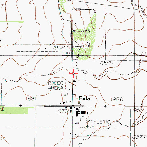 Topographic Map of Eula Volunteer Fire Department, TX