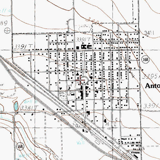 Topographic Map of Anton Fire Department, TX