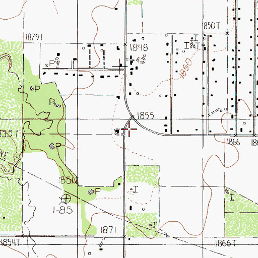 Topographic Map of Potosi Volunteer Fire Department, TX
