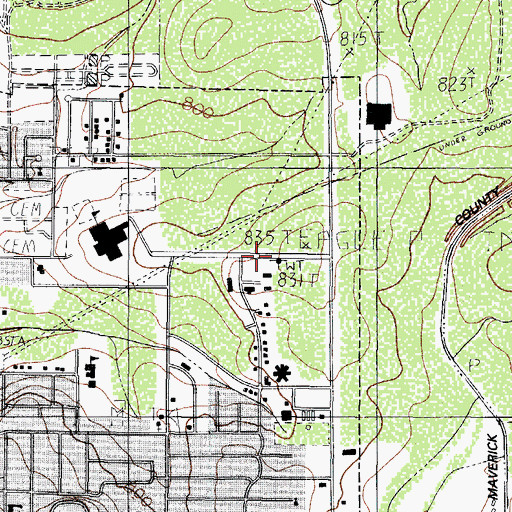 Topographic Map of Eagle Pass Fire Department Della L Willars Station 2, TX