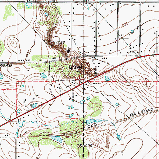 Topographic Map of Wichita East Volunteer Fire Department, TX