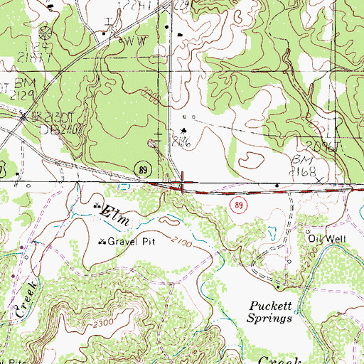 Topographic Map of Elm Creek Citizens Association Volunteer Fire Department Station 1, TX