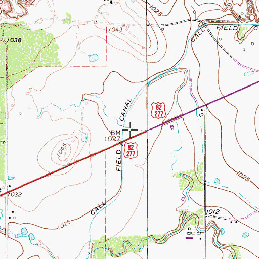 Topographic Map of Wichita West Volunteer Fire Department, TX