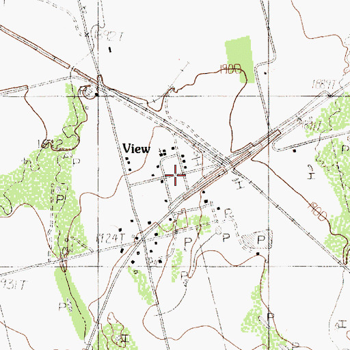 Topographic Map of View Volunteer Fire Department, TX