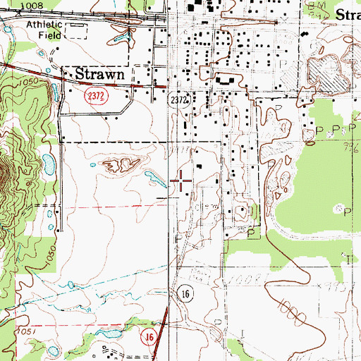 Topographic Map of Strawn Volunteer Fire Department, TX