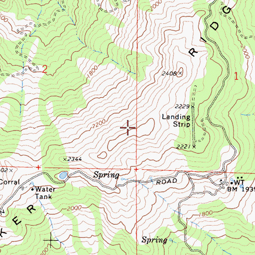 Topographic Map of Walker Ridge, CA