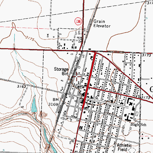 Topographic Map of Gruver Volunteer Fire Department, TX