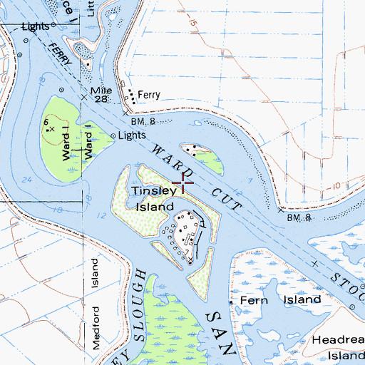 Topographic Map of Ward Cut, CA