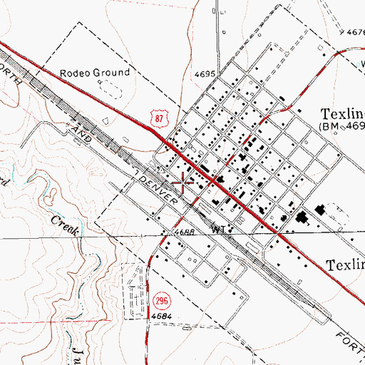 Topographic Map of Texline Volunteer Fire and Rescue Department, TX