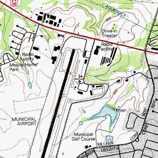 Topographic Map of Killeen Fire Department Station 4, TX