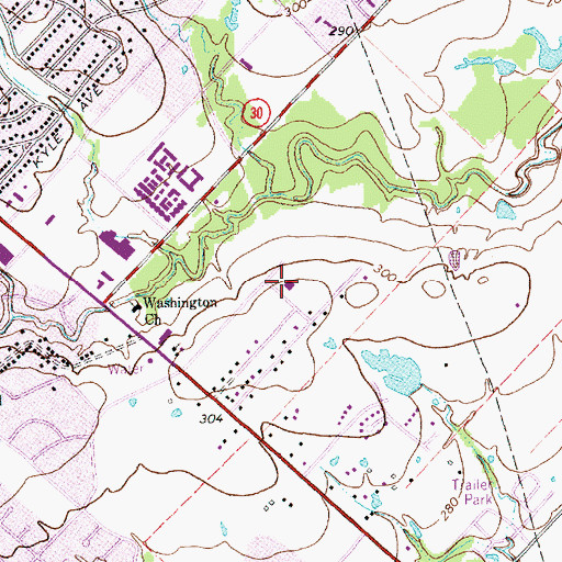 Topographic Map of College Station Fire Department Ambulance Station 1, TX
