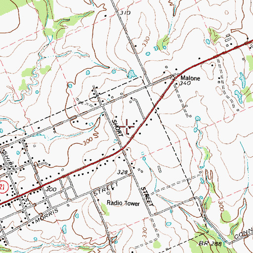 Topographic Map of Madisonville Volunteer Fire Department, TX