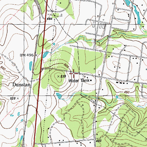 Topographic Map of Lake Bastrop Volunteer Fire Department, TX