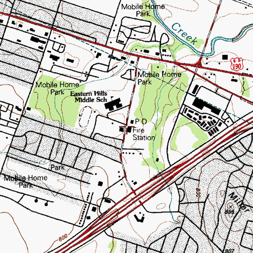 Topographic Map of Harker Heights Fire Department and Emergency Medical Services, TX