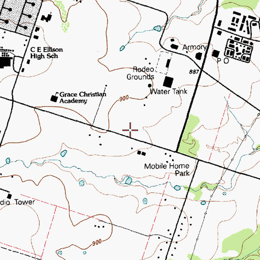 Topographic Map of Killeen Fire Department Station 6, TX