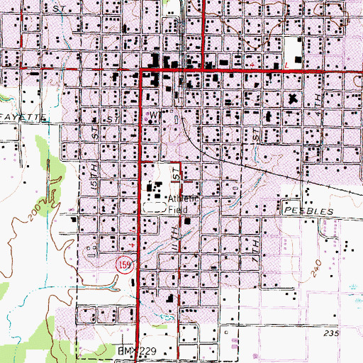 Topographic Map of Hempstead Volunteer Fire Department, TX