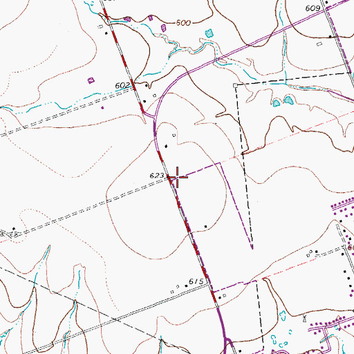 Topographic Map of Taylor Volunteer Fire Department Hall, TX