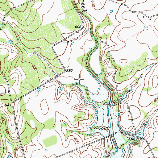 Topographic Map of White Bluff Volunteer Fire Department, TX