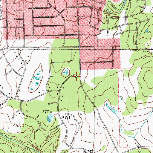 Topographic Map of Manchaca Volunteer Fire Department Station 503, TX