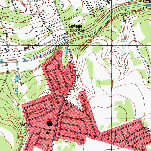 Topographic Map of Sam Bass Volunteer Fire Department Station 1, TX